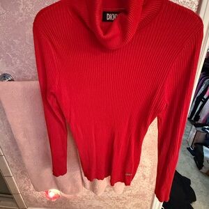 DKNY Vibrant Red Knit Sweater